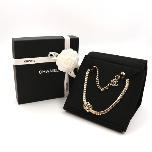 CHANEL CC Chain Necklace – Light Gold (B25S) [Brand New]