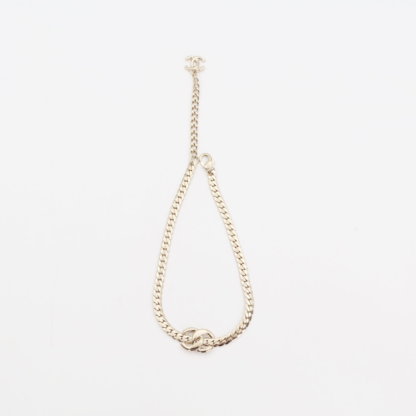 CHANEL CC Chain Necklace – Light Gold (B25S) [Brand New]