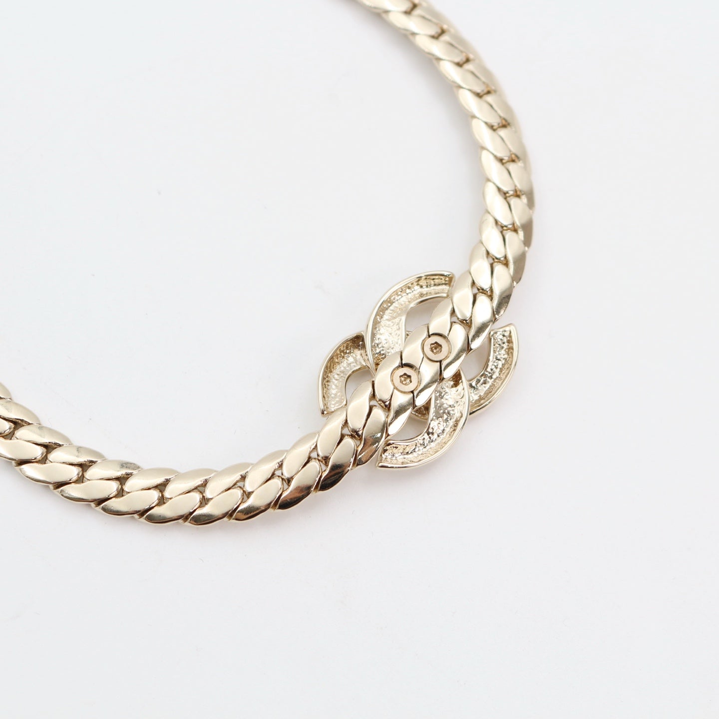 CHANEL CC Chain Necklace – Light Gold (B25S) [Brand New]