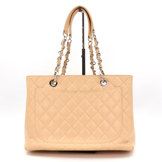 CHANEL Beige Caviar Grand Shopping Tote (GST) [Used]