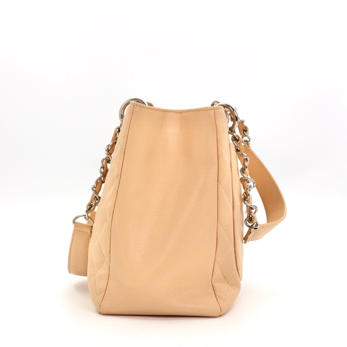 CHANEL Beige Caviar Grand Shopping Tote (GST) [Used]