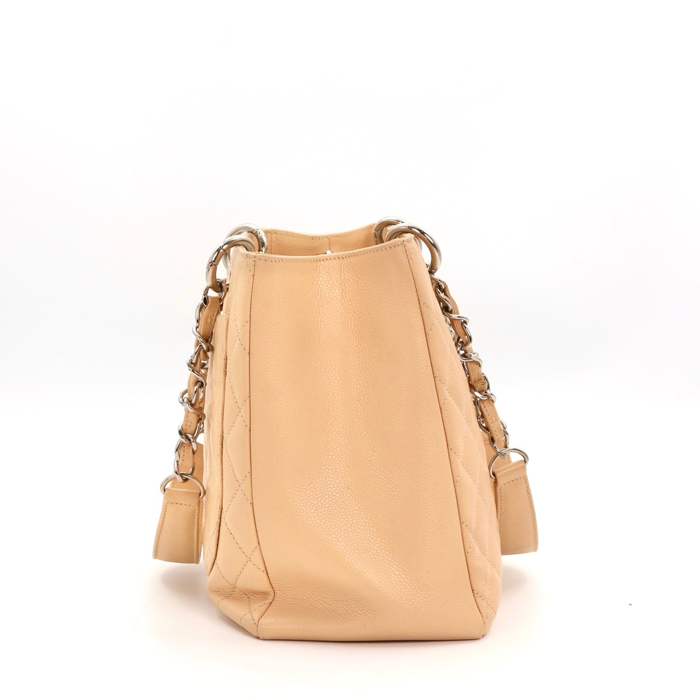 CHANEL Beige Caviar Grand Shopping Tote (GST) [Used]