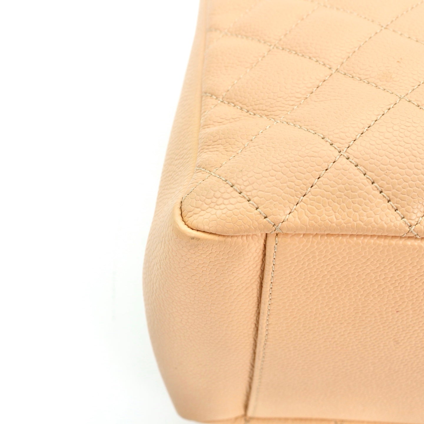 CHANEL Beige Caviar Grand Shopping Tote (GST) [Used]