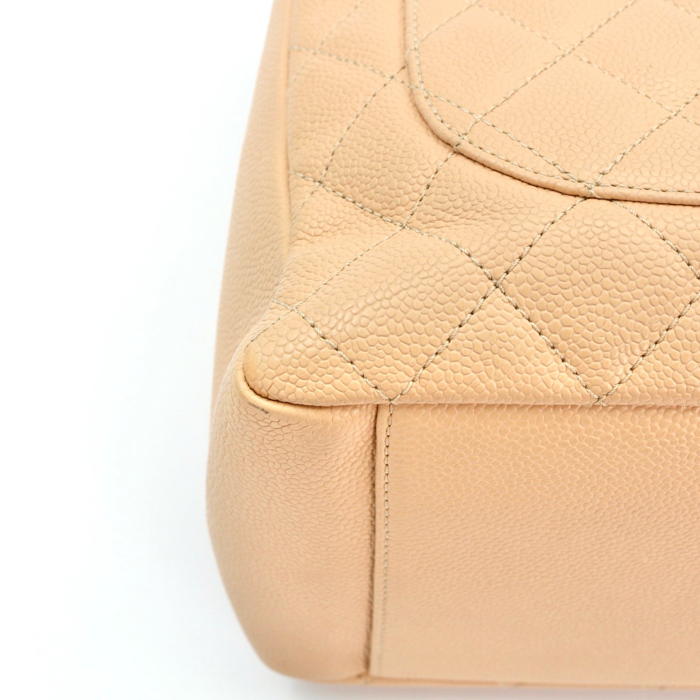 CHANEL Beige Caviar Grand Shopping Tote (GST) [Used]