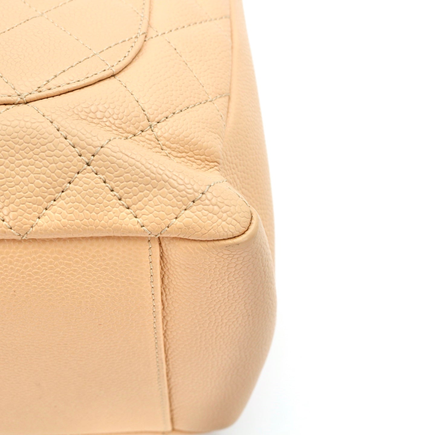 CHANEL Beige Caviar Grand Shopping Tote (GST) [Used]