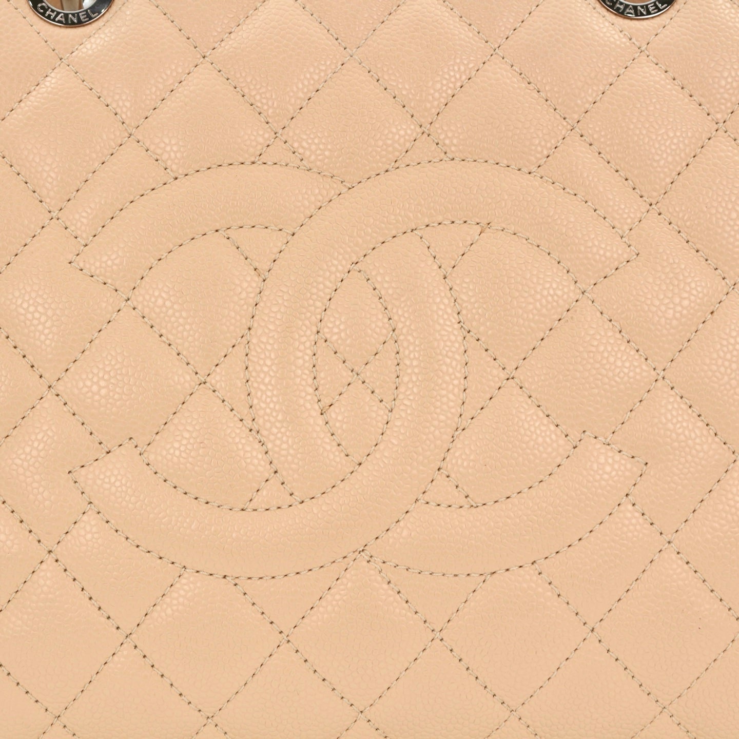 CHANEL Beige Caviar Grand Shopping Tote (GST) [Used]