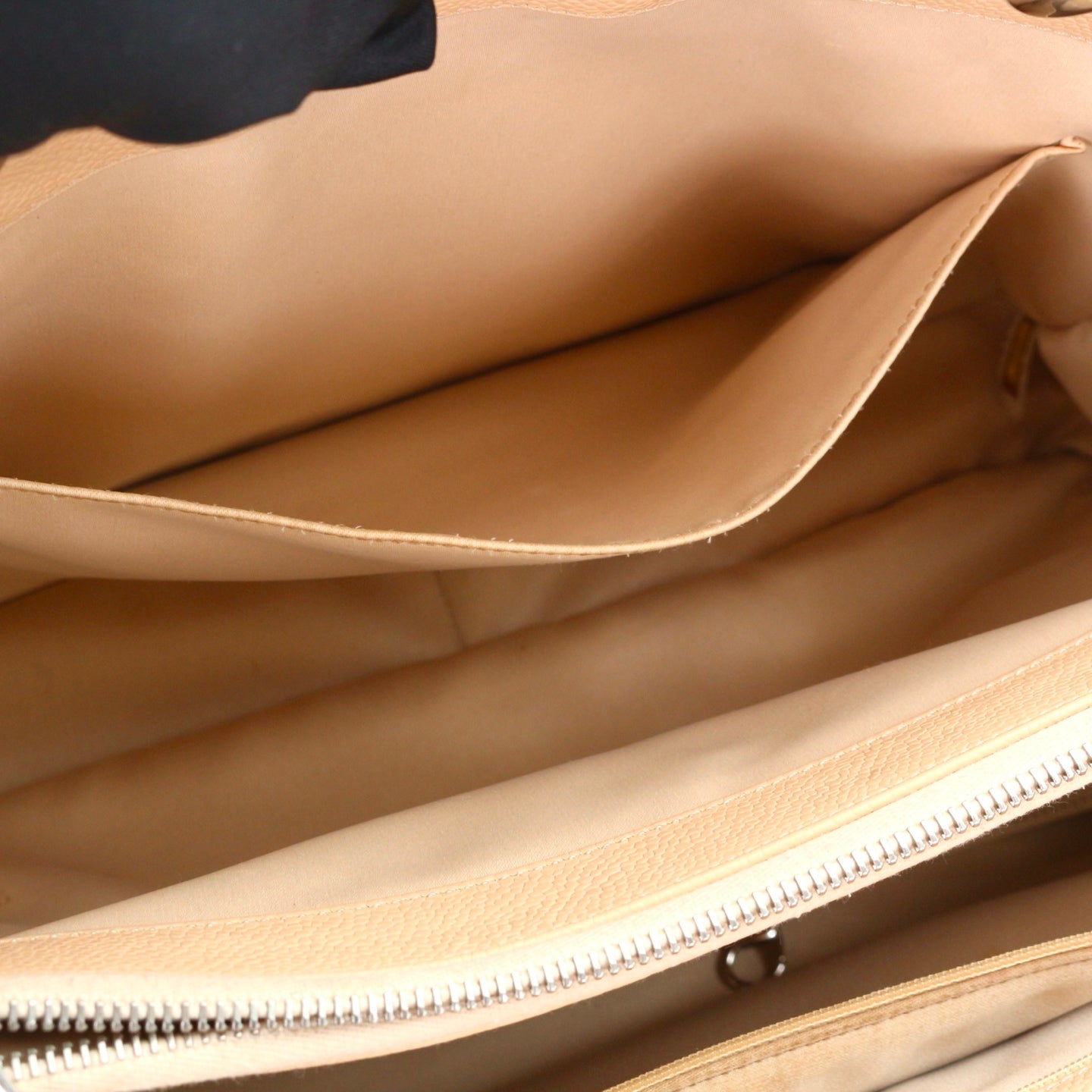 CHANEL Beige Caviar Grand Shopping Tote (GST) [Used]