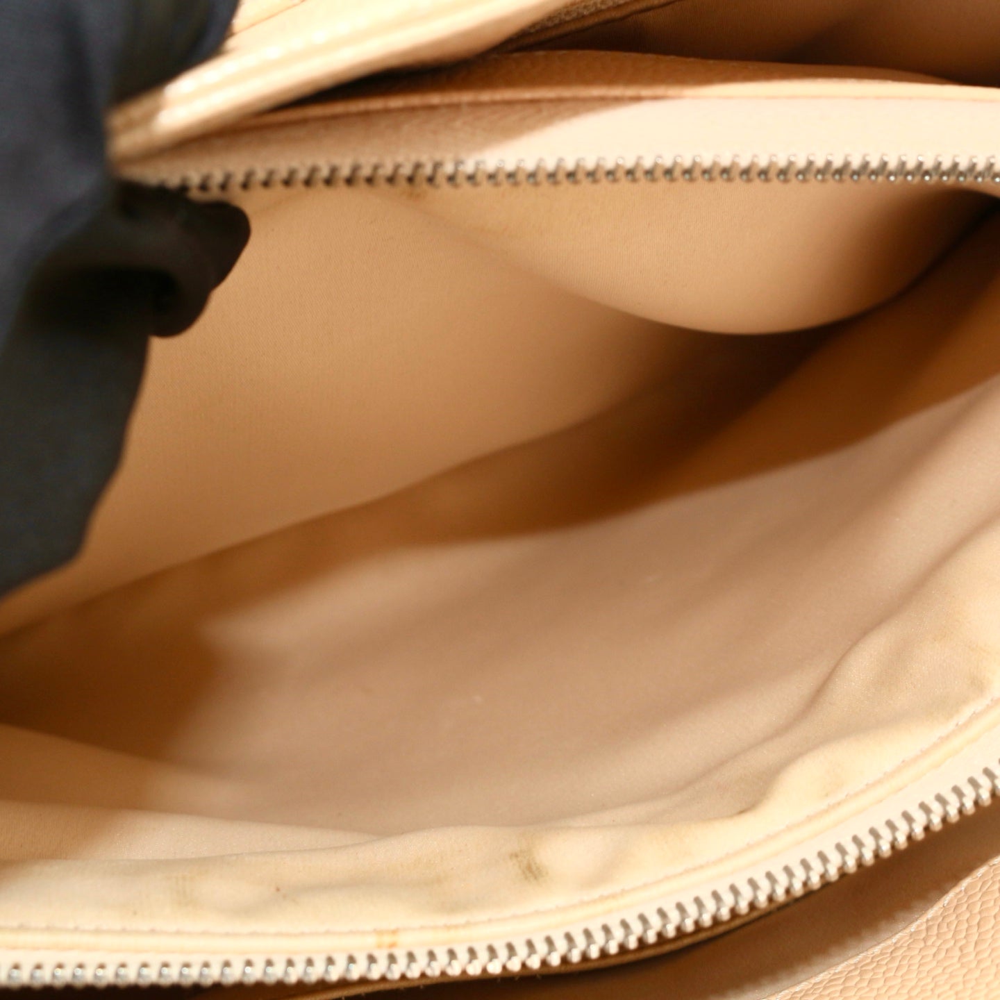 CHANEL Beige Caviar Grand Shopping Tote (GST) [Used]