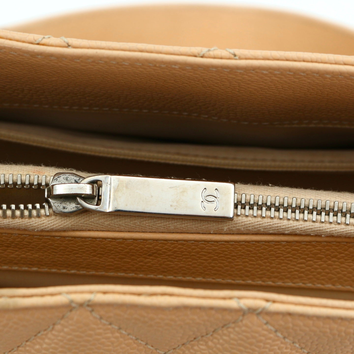 CHANEL Beige Caviar Grand Shopping Tote (GST) [Used]