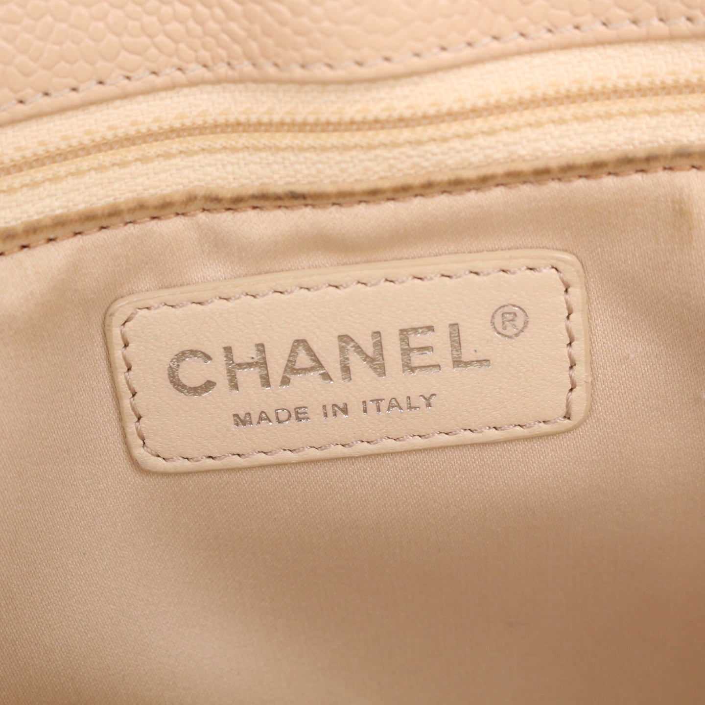 CHANEL Beige Caviar Grand Shopping Tote (GST) [Used]