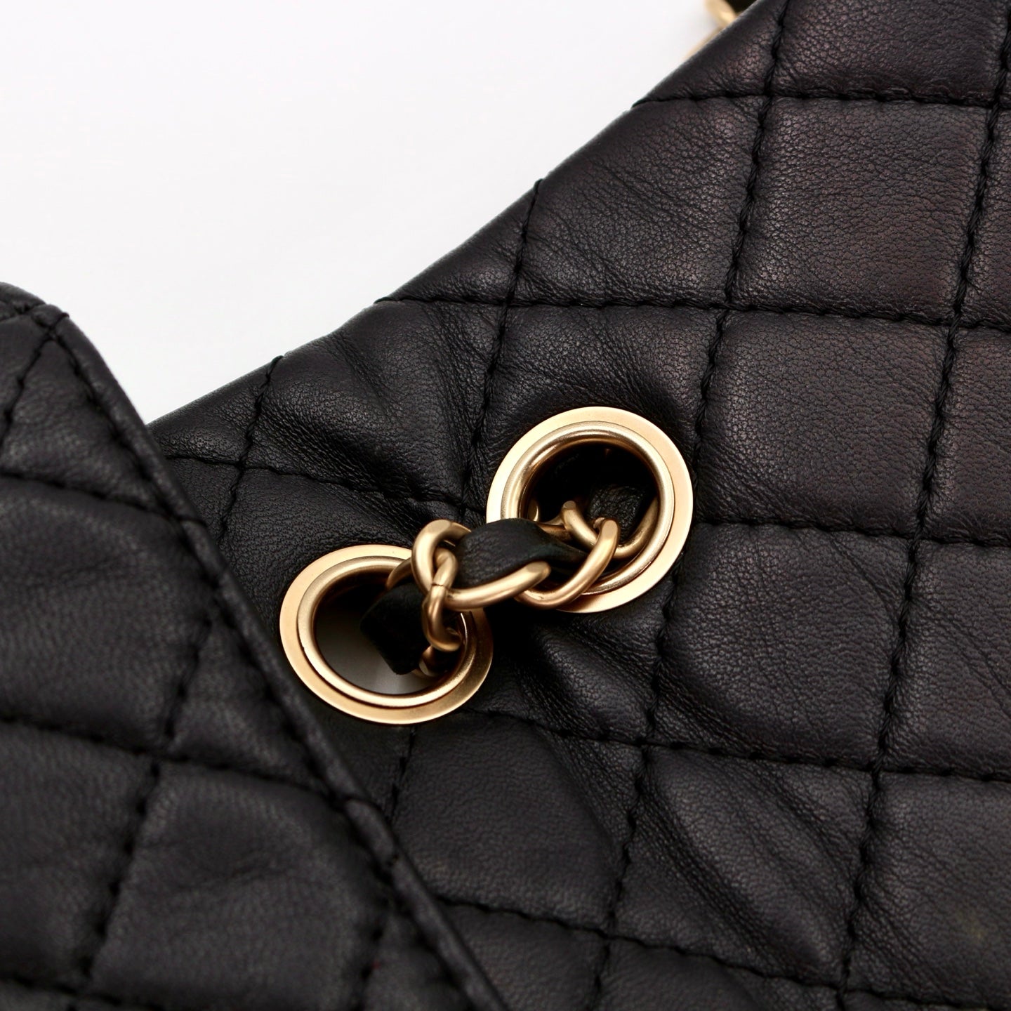 CHANEL Black Lambskin Glass Cabochon CC Flap Shoulder Bag [Used]