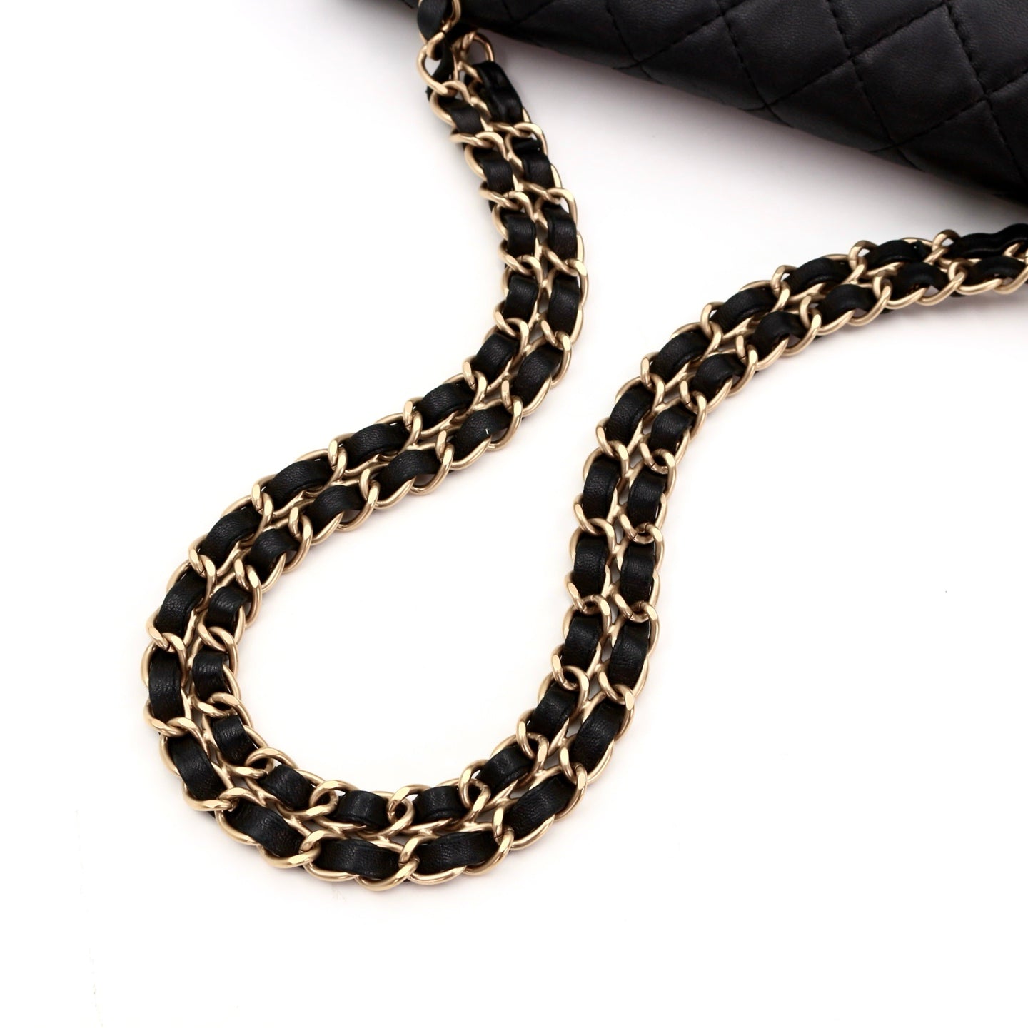 CHANEL Black Lambskin Glass Cabochon CC Flap Shoulder Bag [Used]