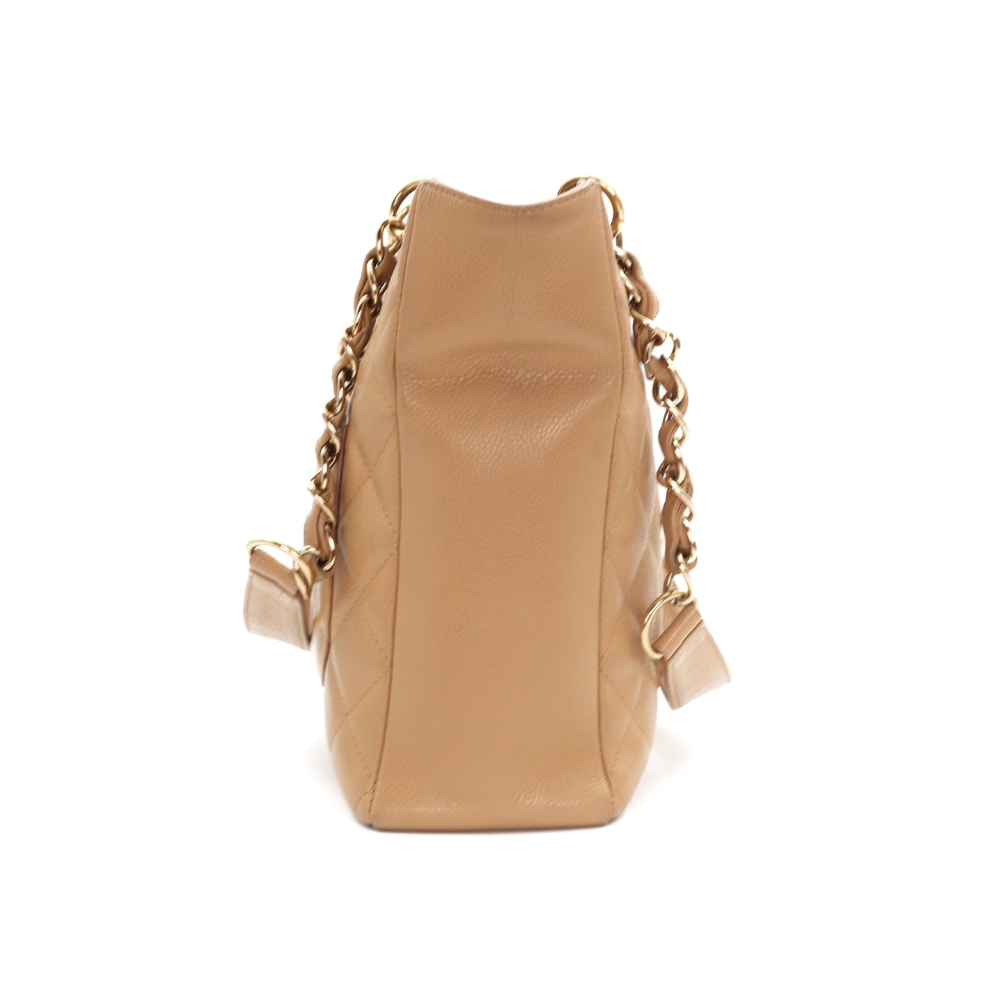 CHANEL Beige Caviar Petite Shopping Tote (PST) [Used]