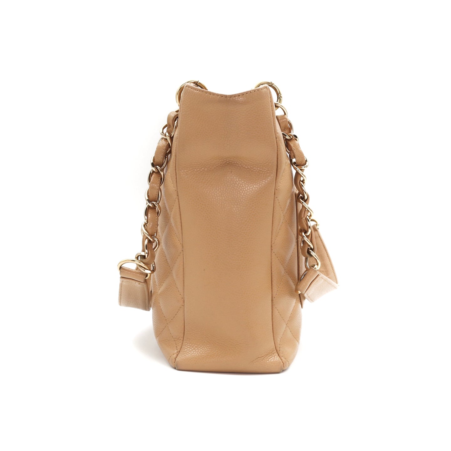 CHANEL Beige Caviar Petite Shopping Tote (PST) [Used]