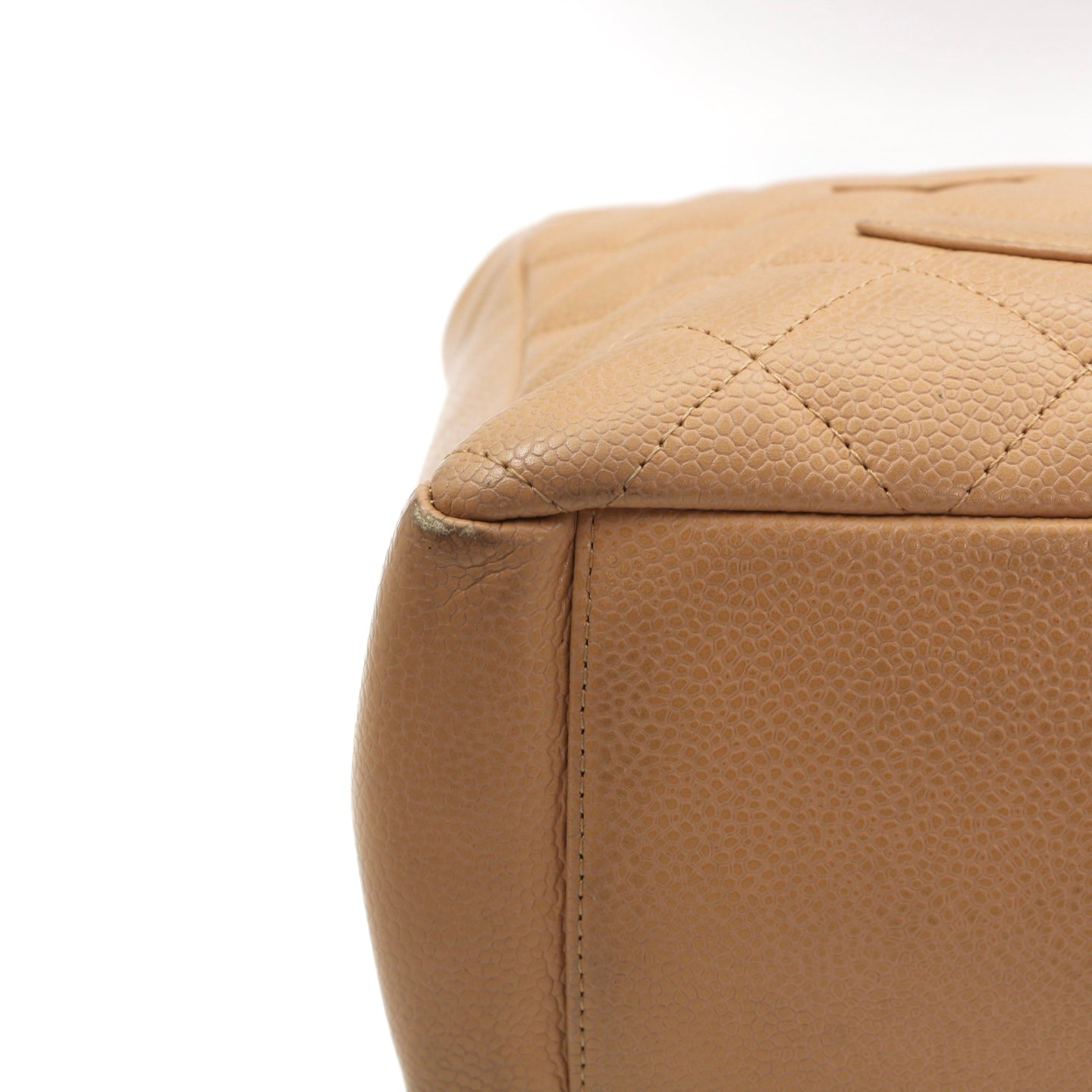 CHANEL Beige Caviar Petite Shopping Tote (PST) [Used]