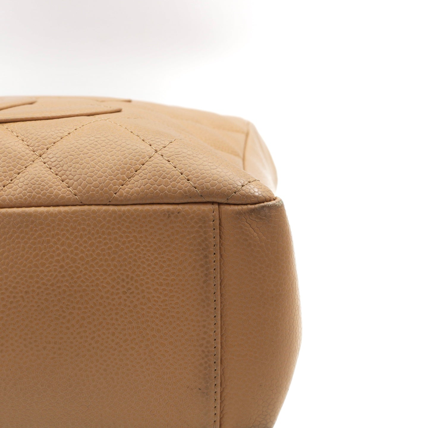 CHANEL Beige Caviar Petite Shopping Tote (PST) [Used]