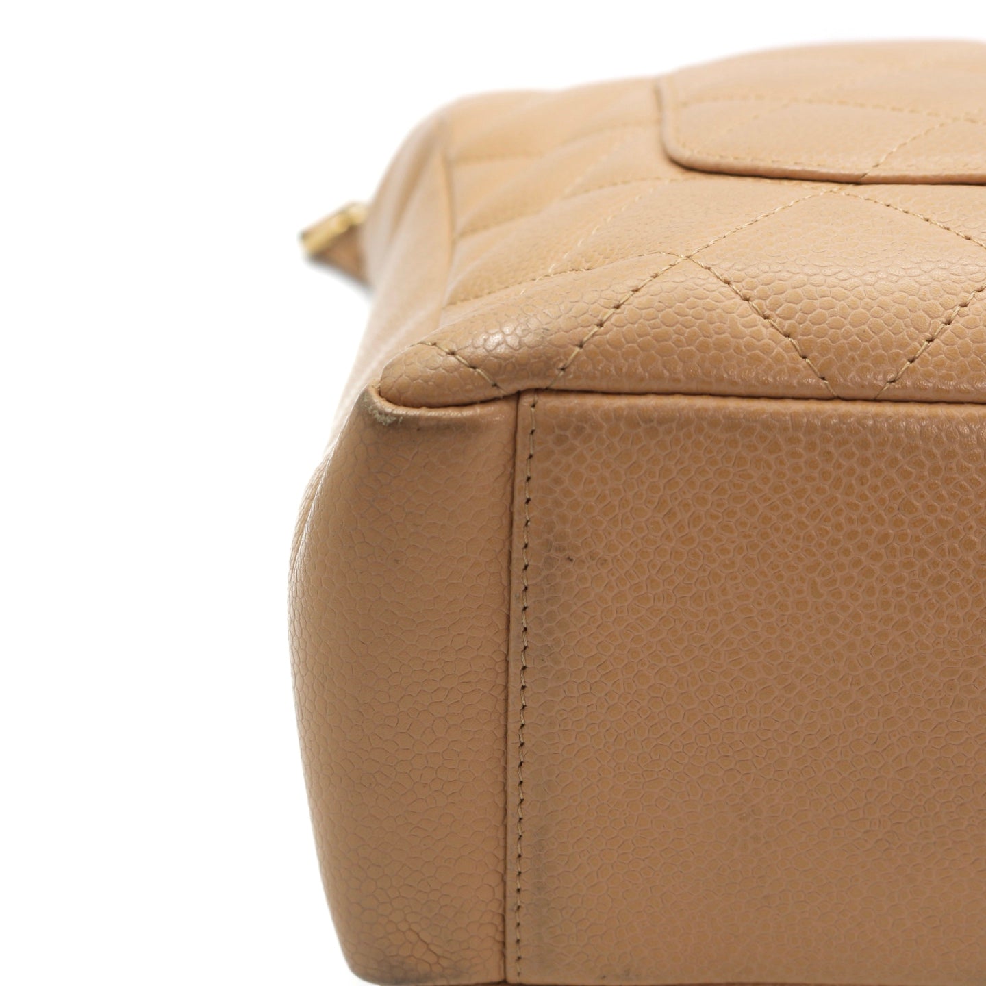 CHANEL Beige Caviar Petite Shopping Tote (PST) [Used]
