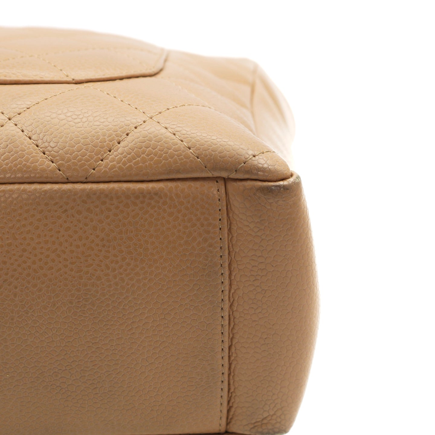 CHANEL Beige Caviar Petite Shopping Tote (PST) [Used]