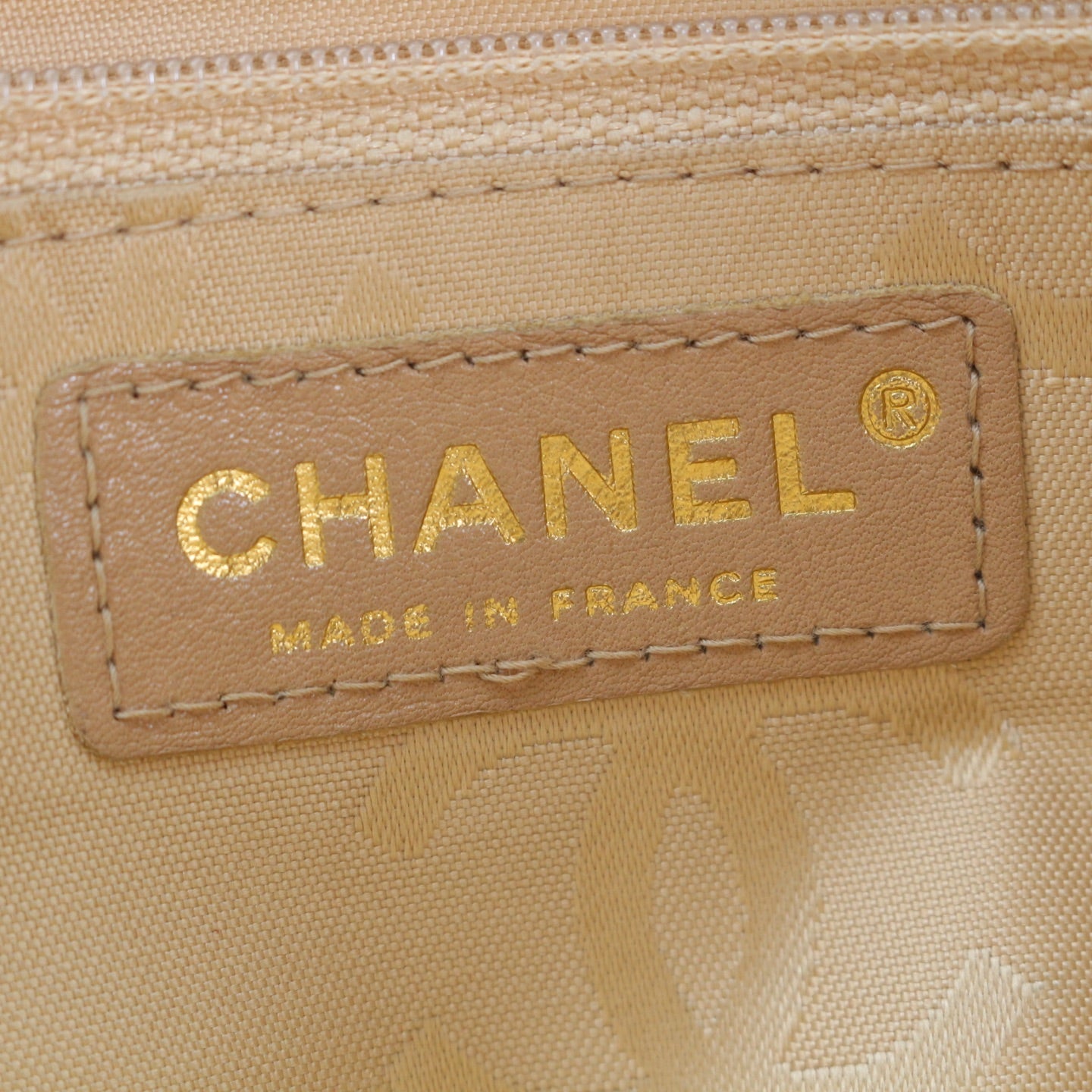 CHANEL Beige Lambskin Contrast Stitch Vivienne Tote Bag [Used]