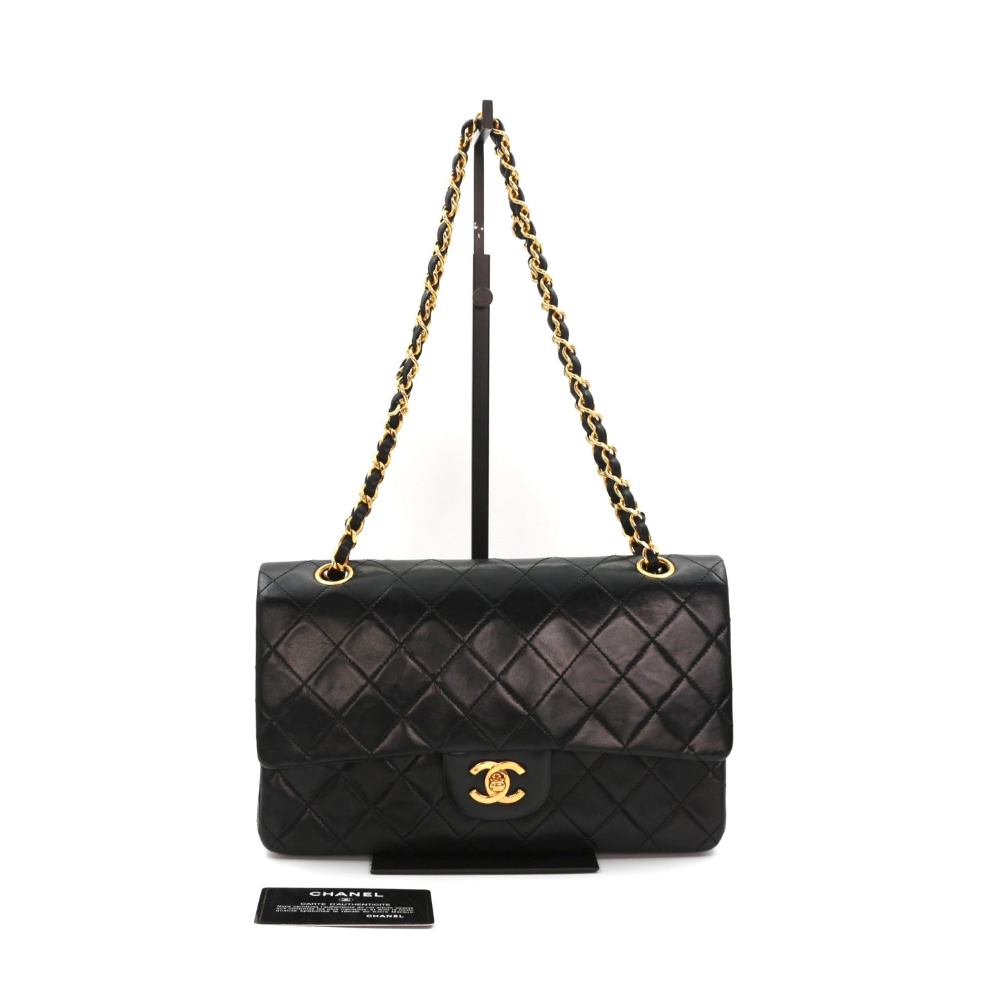 CHANEL Black Lambskin Classic Flap 25 [Used]