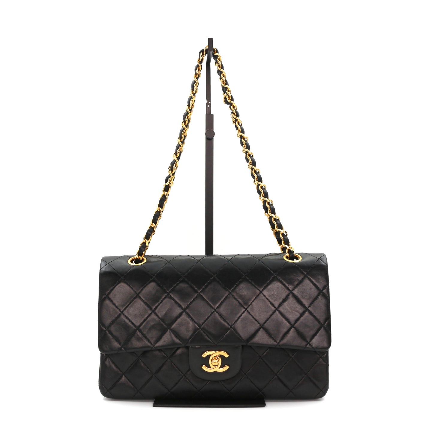 CHANEL Black Lambskin Classic Flap 25 [Used]