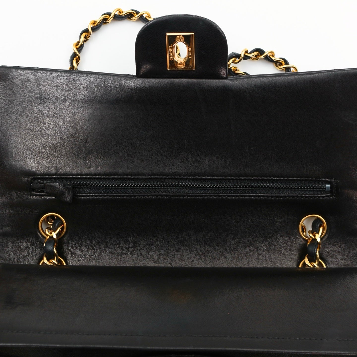 CHANEL Black Lambskin Classic Flap 25 [Used]