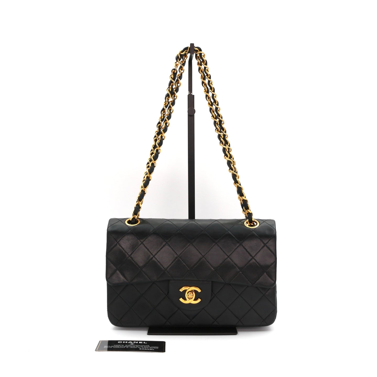 CHANEL Black Lambskin Classic Flap 23 [Used]
