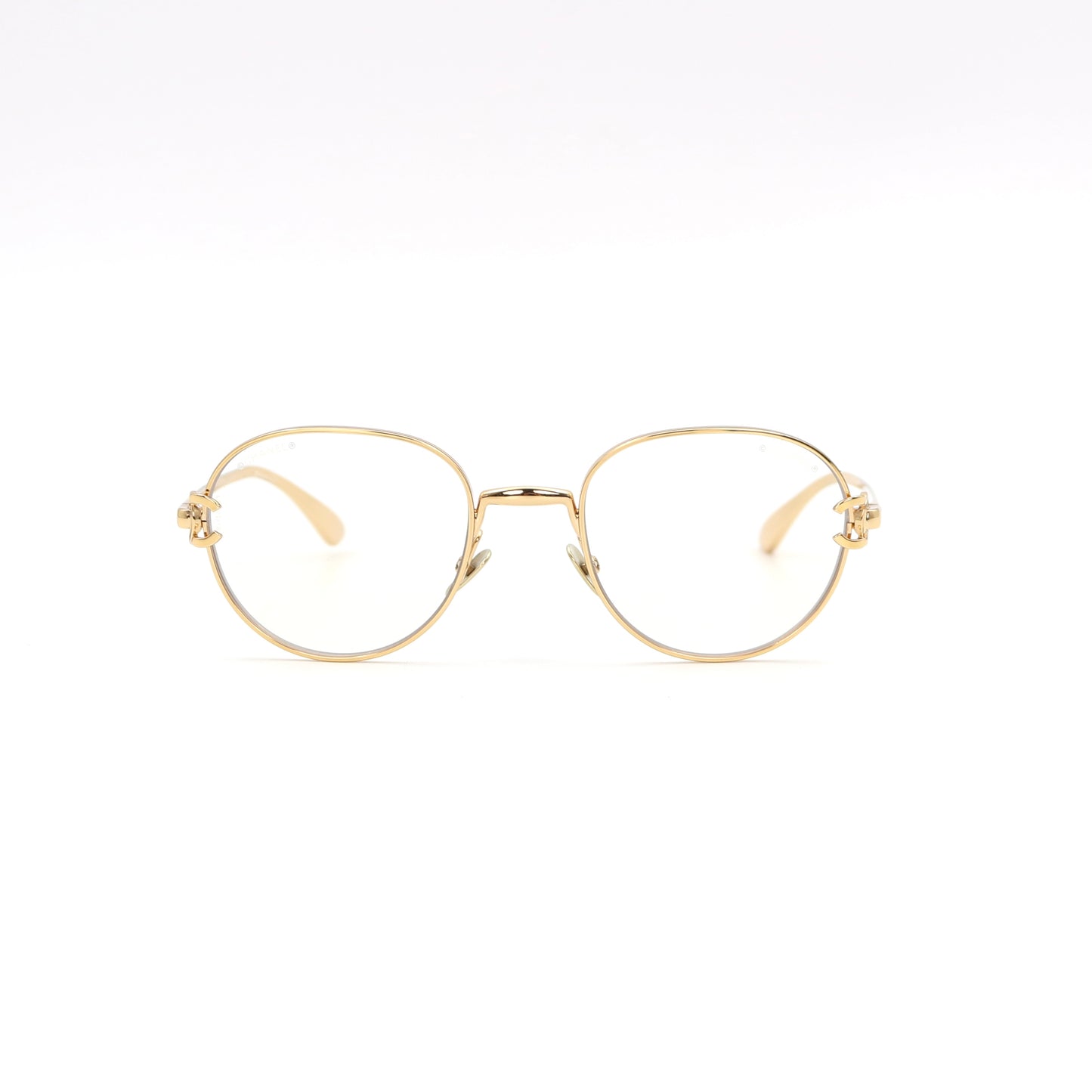 CHANEL Gold Trim CC Logo Optical Glasses [New]