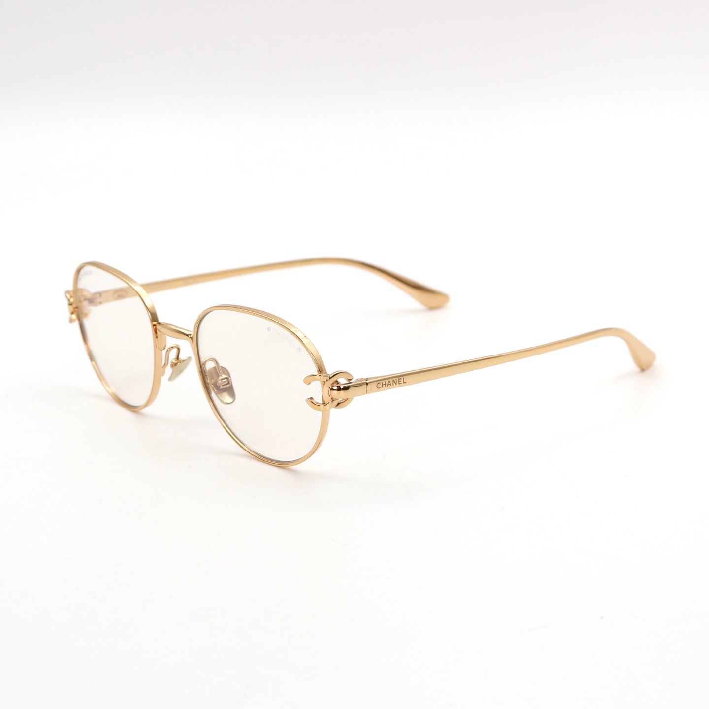 CHANEL Gold Trim CC Logo Optical Glasses [New]