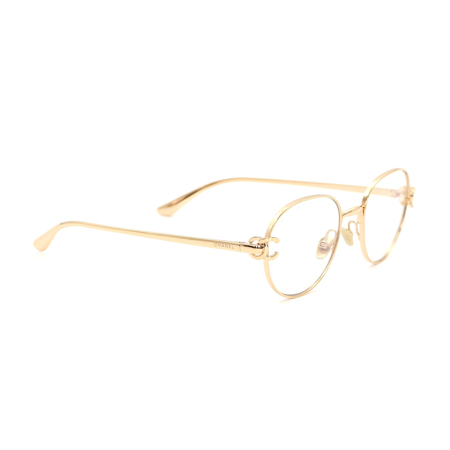 CHANEL Gold Trim CC Logo Optical Glasses [New]