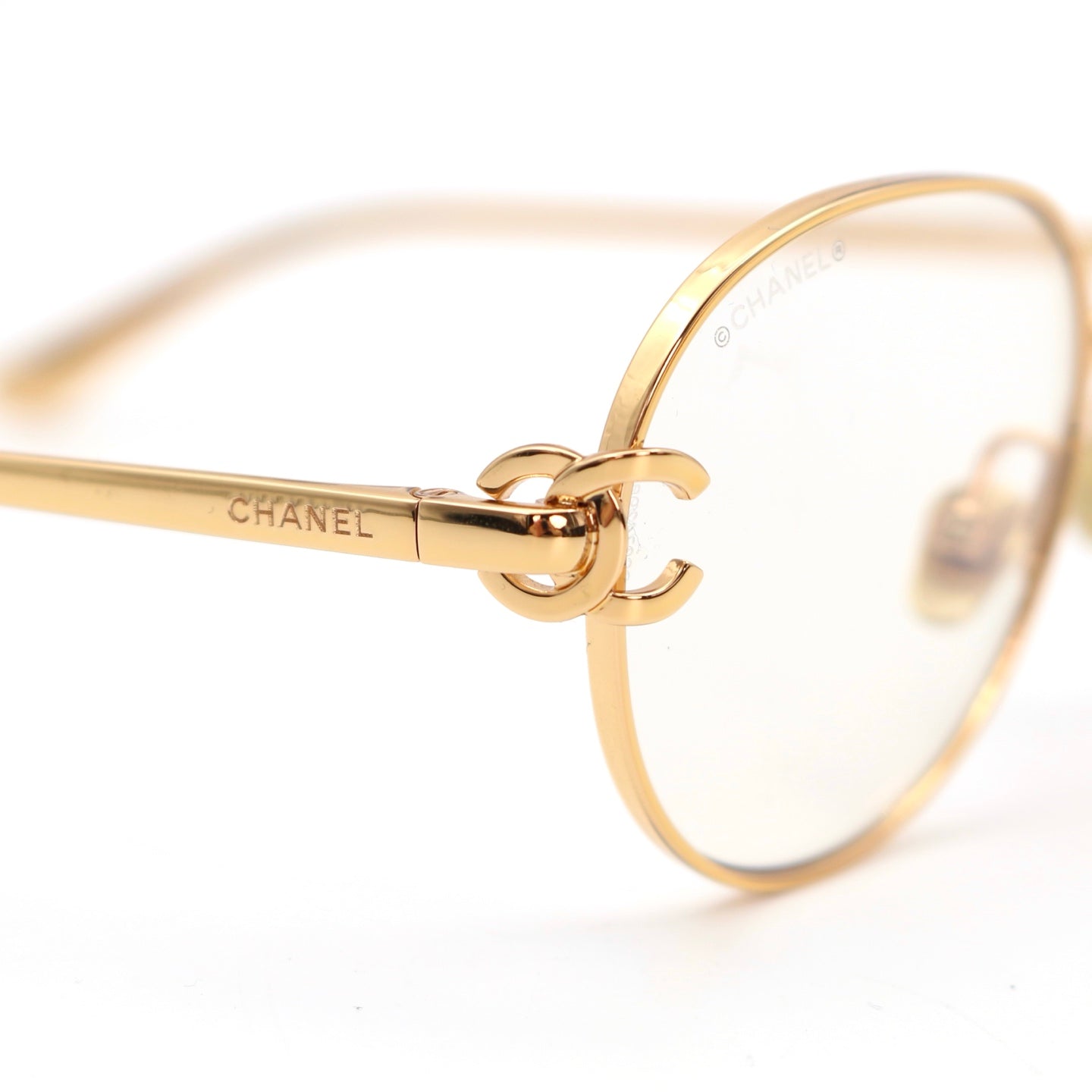 CHANEL Gold Trim CC Logo Optical Glasses [New]