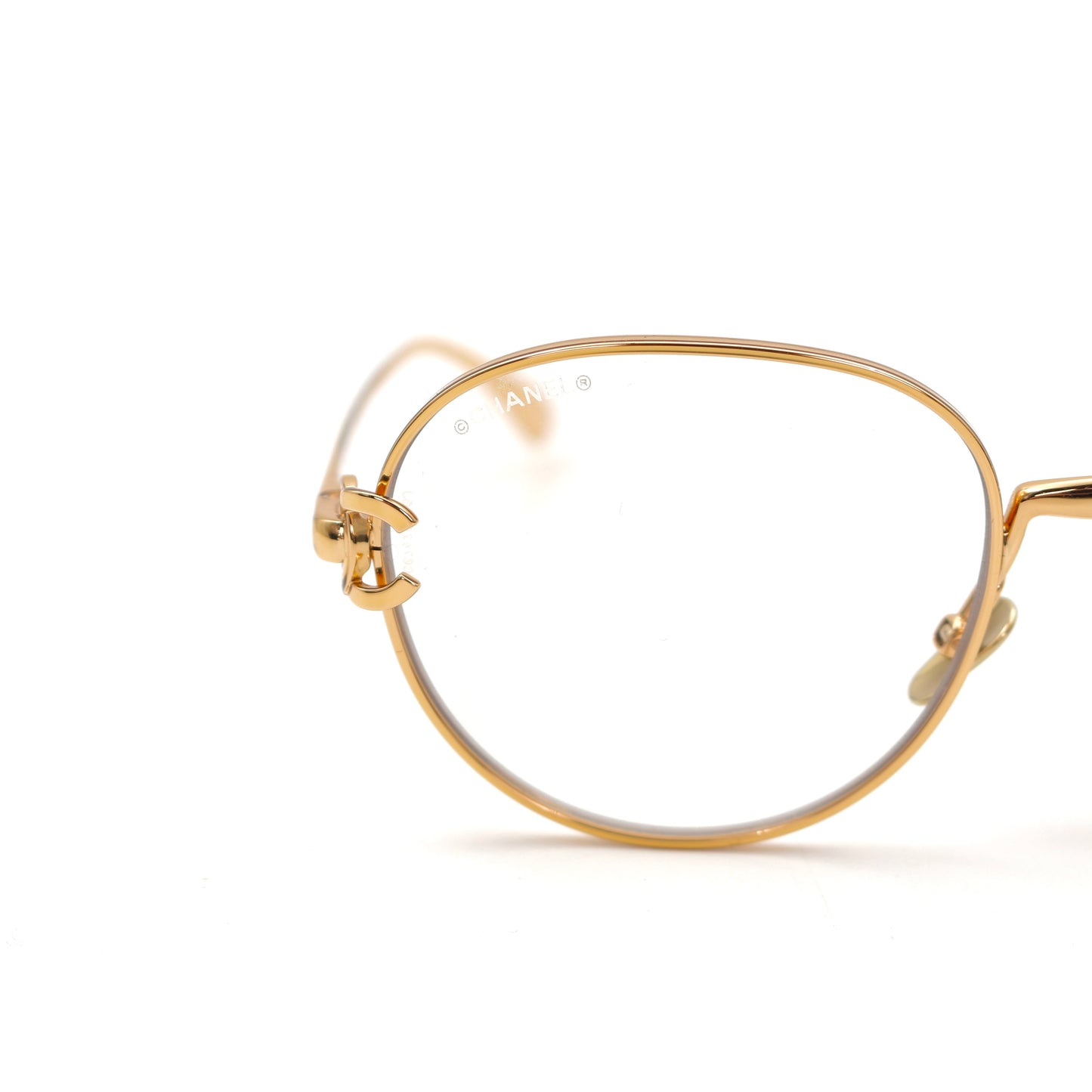 CHANEL Gold Trim CC Logo Optical Glasses [New]