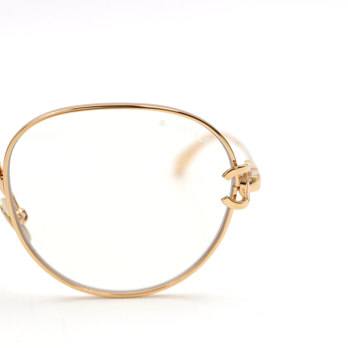 CHANEL Gold Trim CC Logo Optical Glasses [New]