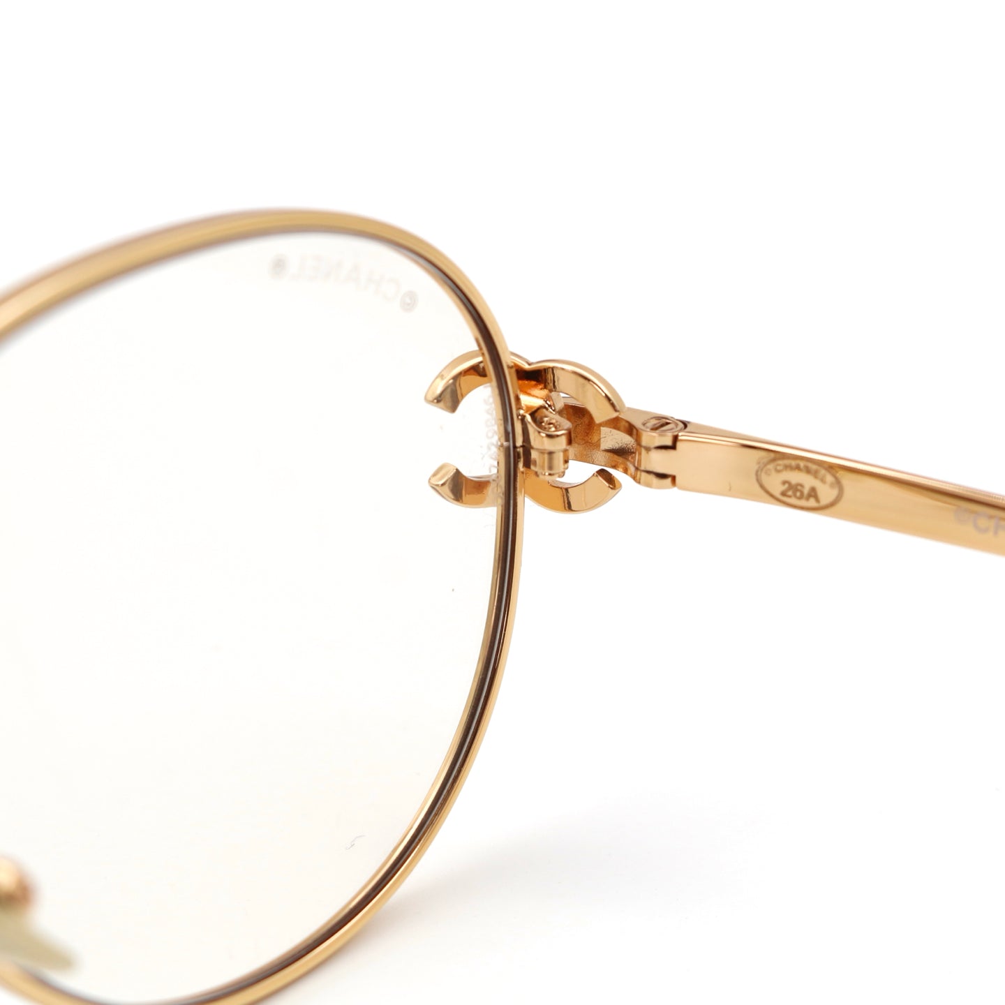 CHANEL Gold Trim CC Logo Optical Glasses [New]