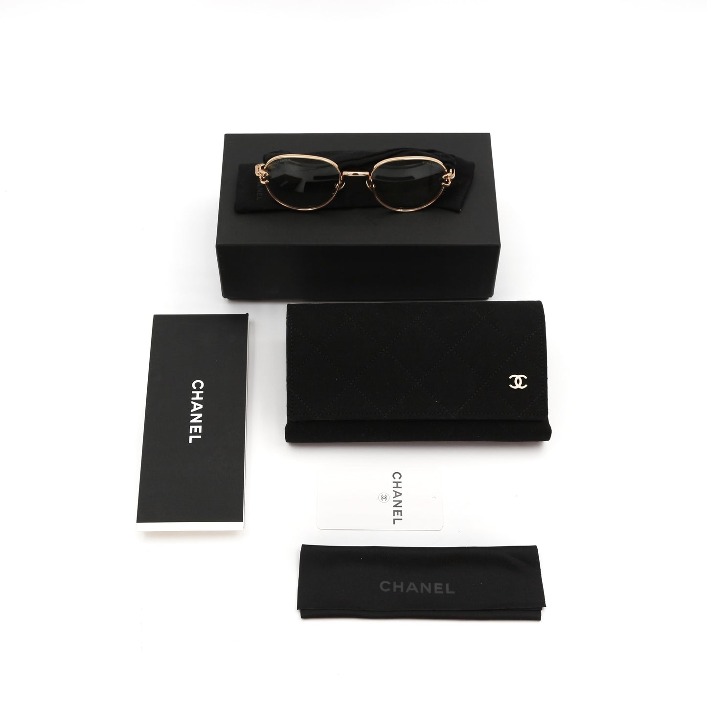 CHANEL Gold Trim CC Logo Optical Glasses [New]
