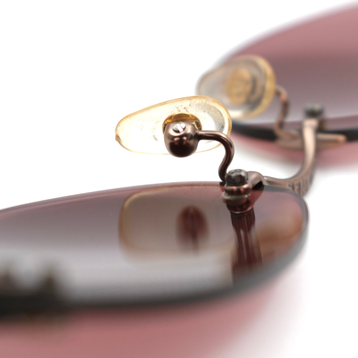CHANEL Berry Pink Rimless CC Logo Sunglasses [Used]