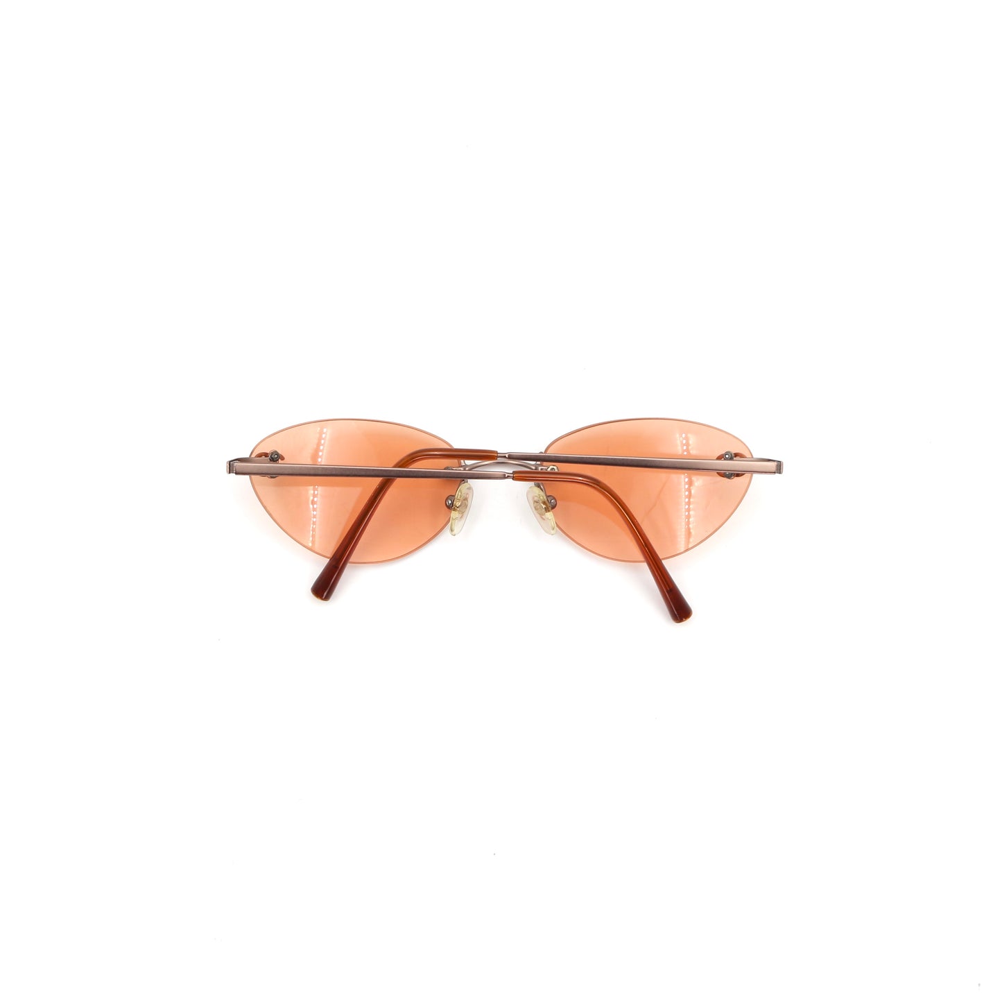 CHANEL Apricot Rimless Cat-Eye CC Logo Sunglasses [Used]