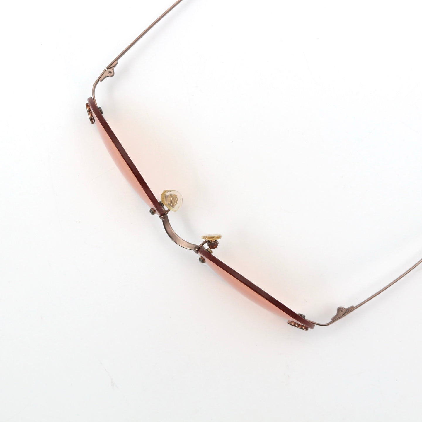 CHANEL Apricot Rimless Cat-Eye CC Logo Sunglasses [Used]