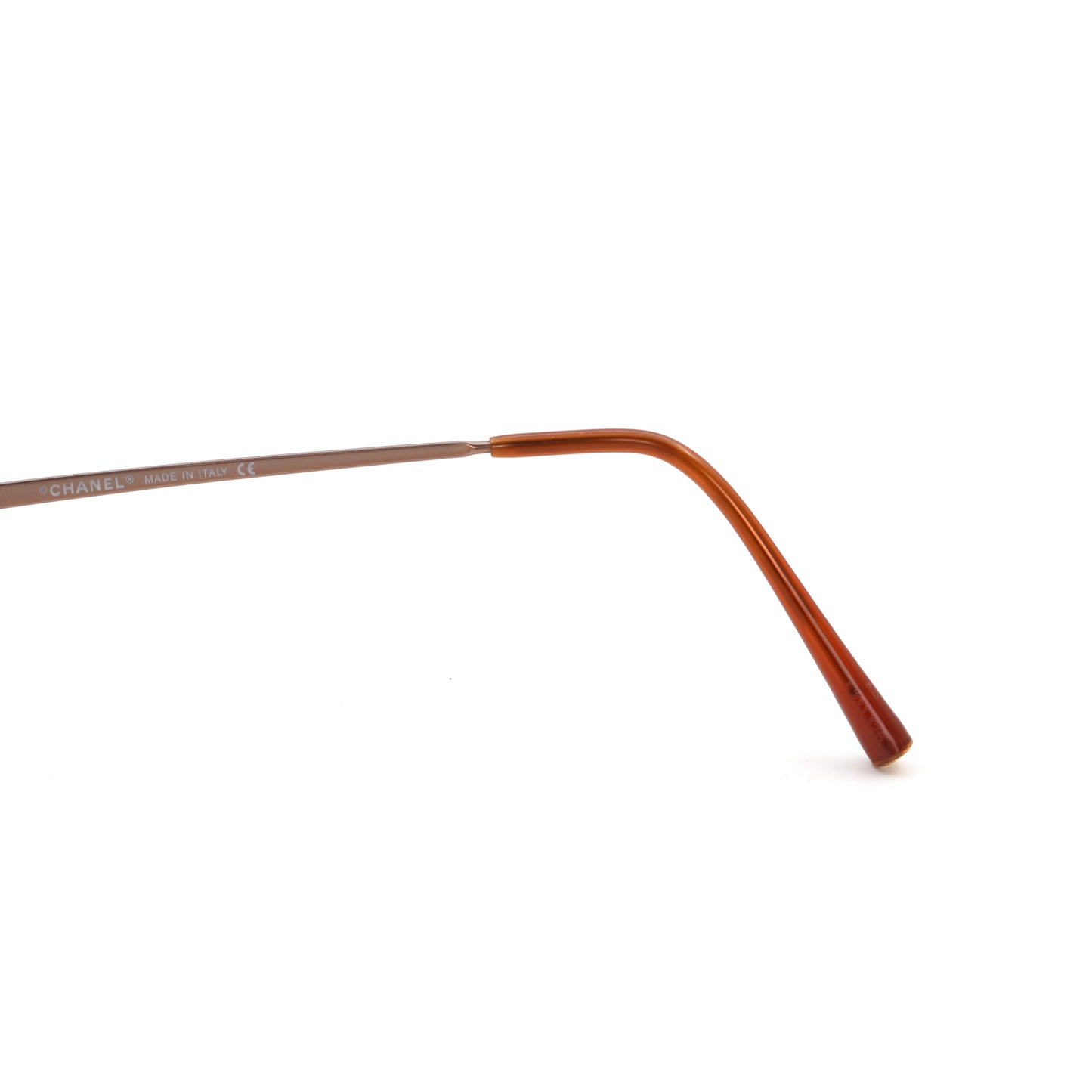CHANEL Apricot Rimless Cat-Eye CC Logo Sunglasses [Used]