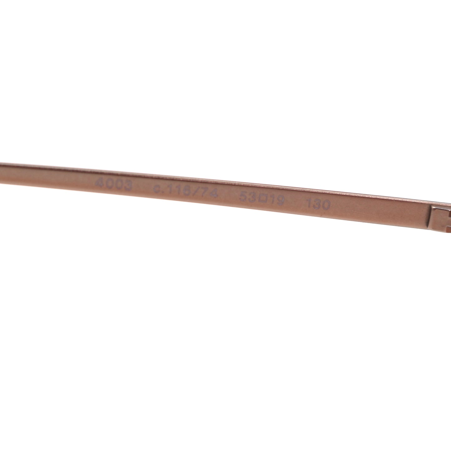 CHANEL Apricot Rimless Cat-Eye CC Logo Sunglasses [Used]