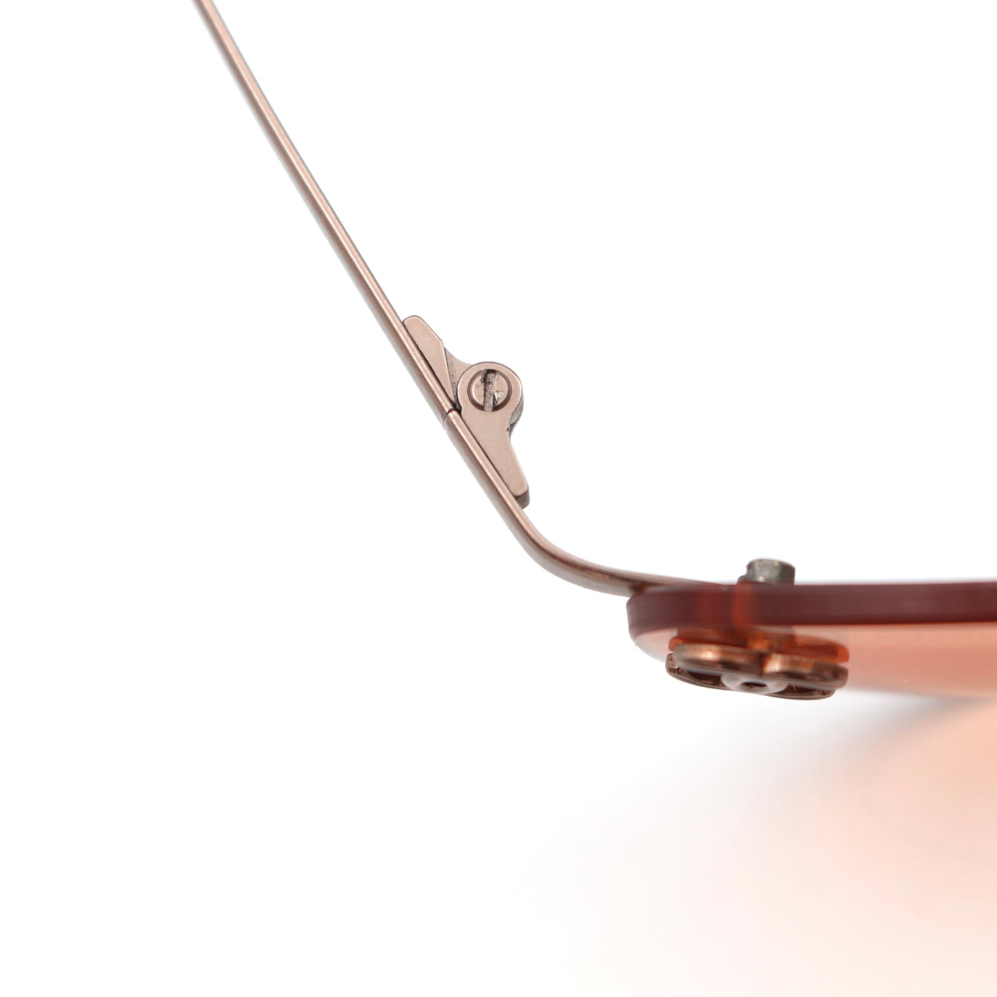 CHANEL Apricot Rimless Cat-Eye CC Logo Sunglasses [Used]