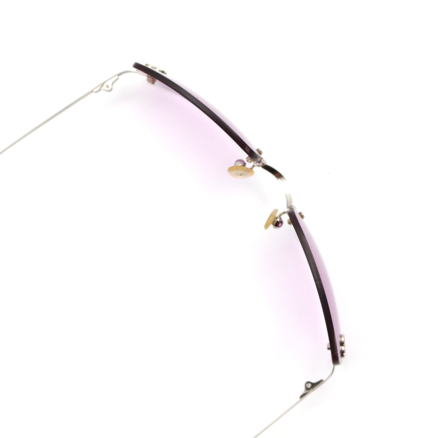 CHANEL Orchid Purple CC Logo Rimless Sunglasses [Used]