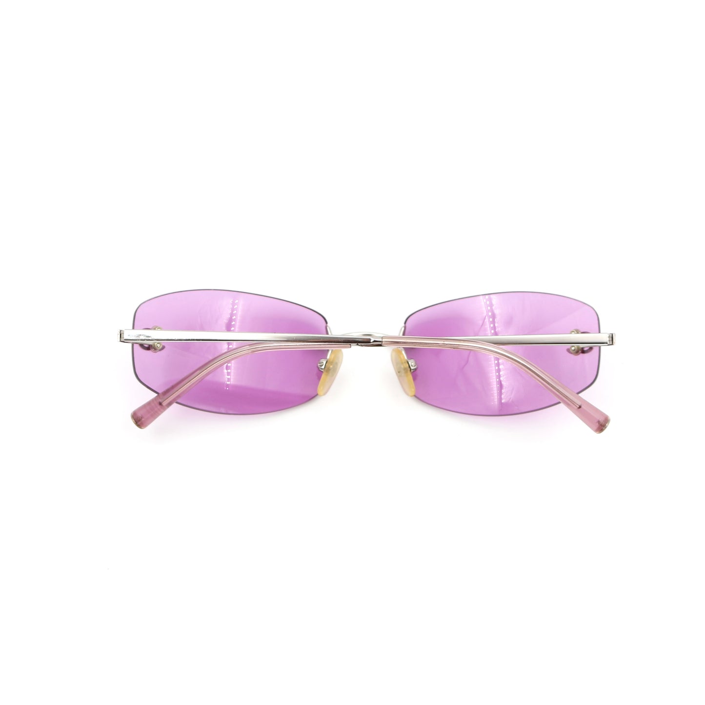 CHANEL Orchid Purple CC Logo Rimless Sunglasses [Used]