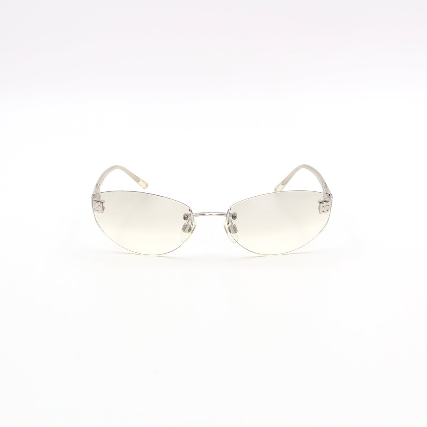 CHANEL Sports Line Smoke Grey Rimless Cat-Eye Sunglasses [Used]