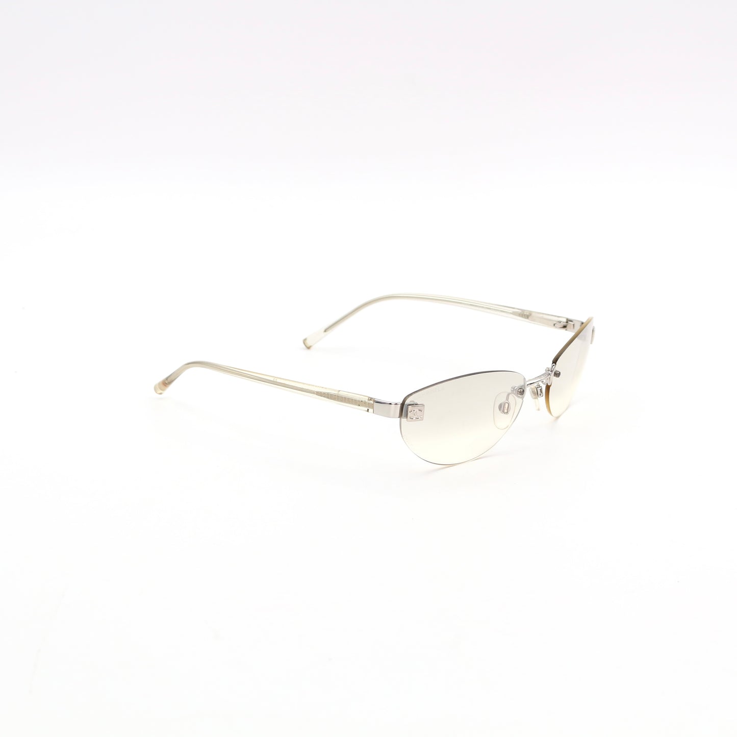 CHANEL Sports Line Smoke Grey Rimless Cat-Eye Sunglasses [Used]