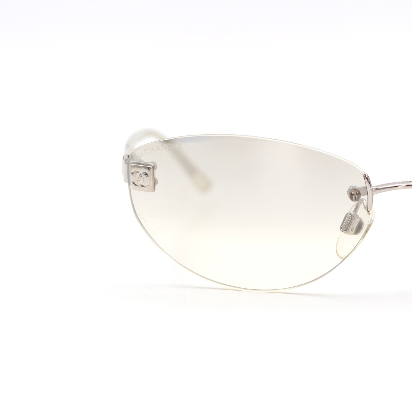 CHANEL Sports Line Smoke Grey Rimless Cat-Eye Sunglasses [Used]