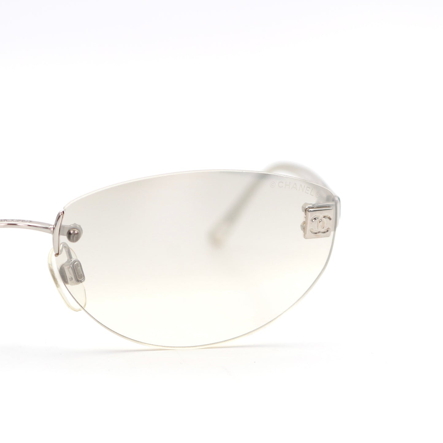 CHANEL Sports Line Smoke Grey Rimless Cat-Eye Sunglasses [Used]