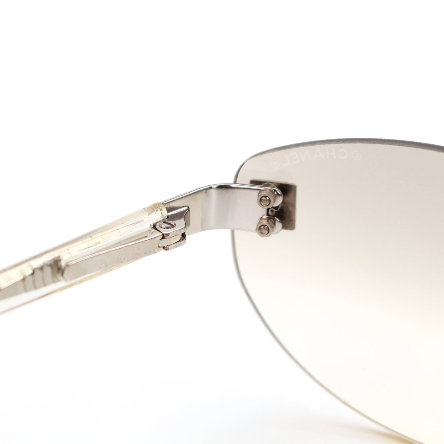 CHANEL Sports Line Smoke Grey Rimless Cat-Eye Sunglasses [Used]