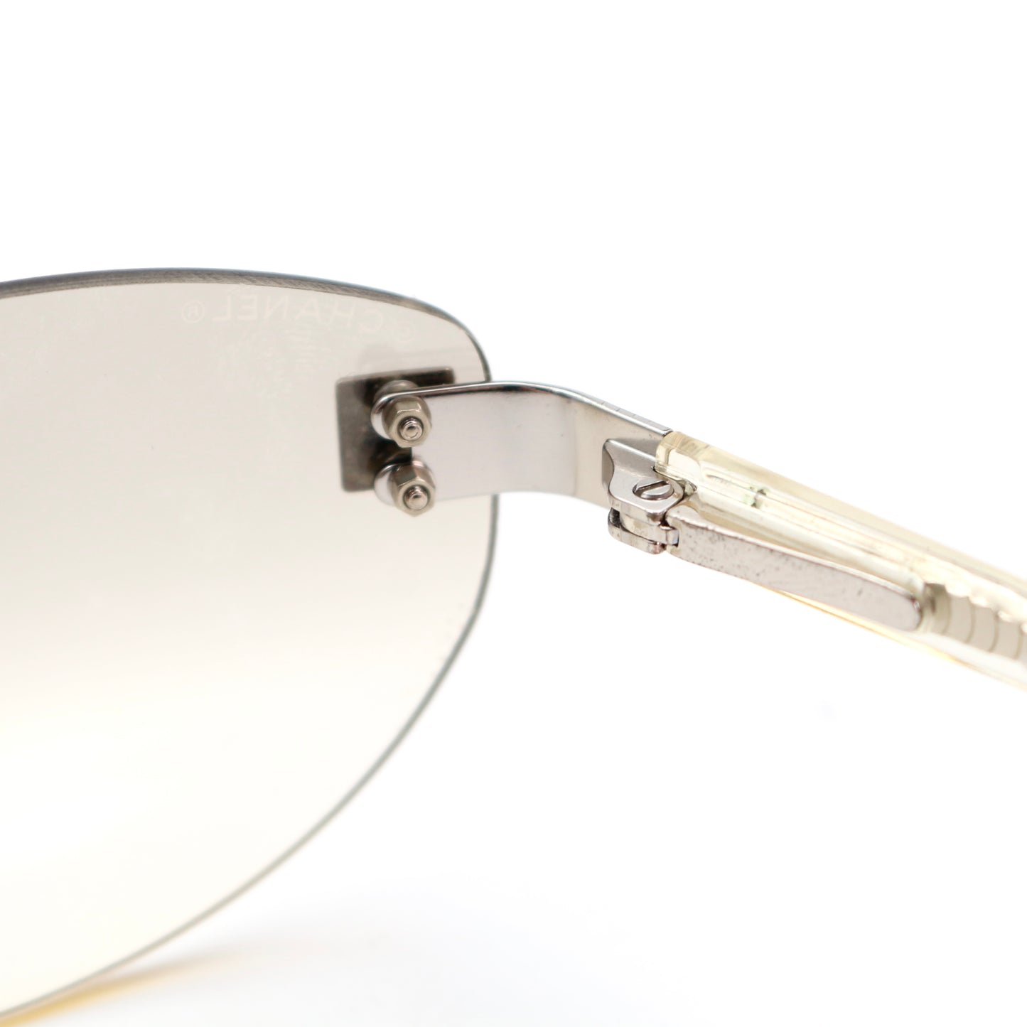 CHANEL Sports Line Smoke Grey Rimless Cat-Eye Sunglasses [Used]