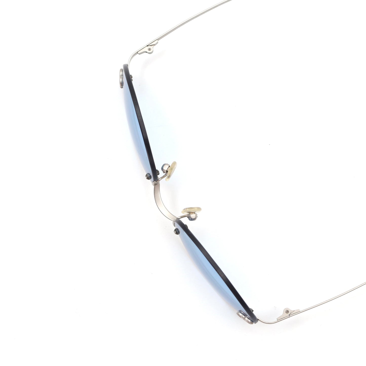 CHANEL Ice Blue CC Logo Rimless Cat-Eye Sunglasses [Used]